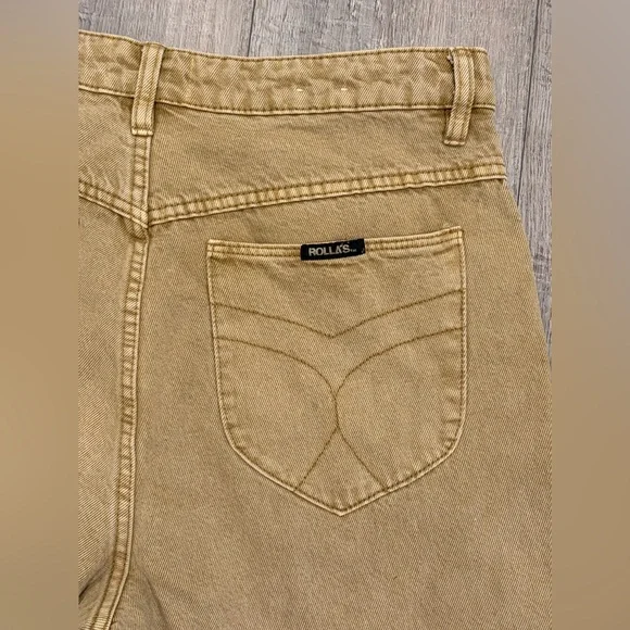 Rolla’s Dusters Jeans Tan High Rise Slim Straight Vintage Size 30 - Picture 11 of 12
